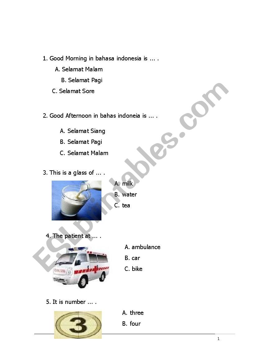 Lessons worksheet