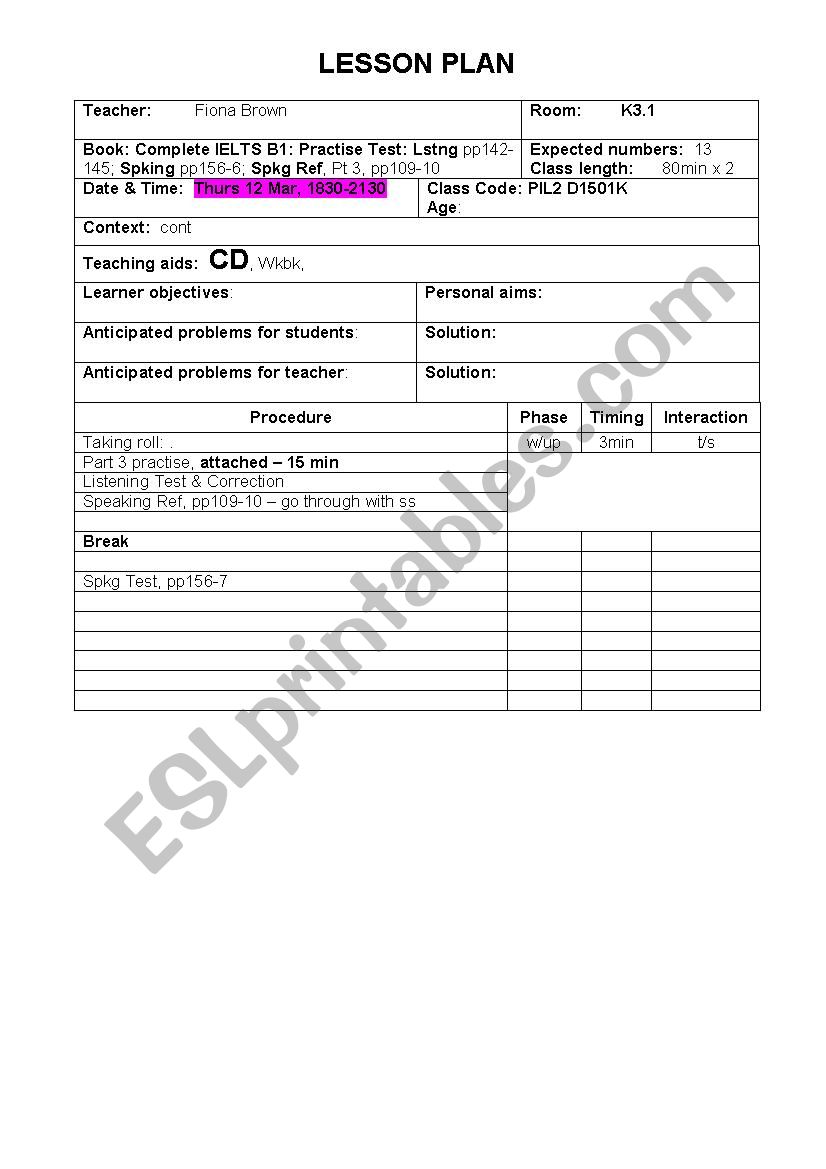 Speaking activity (IELTS Pt 3)