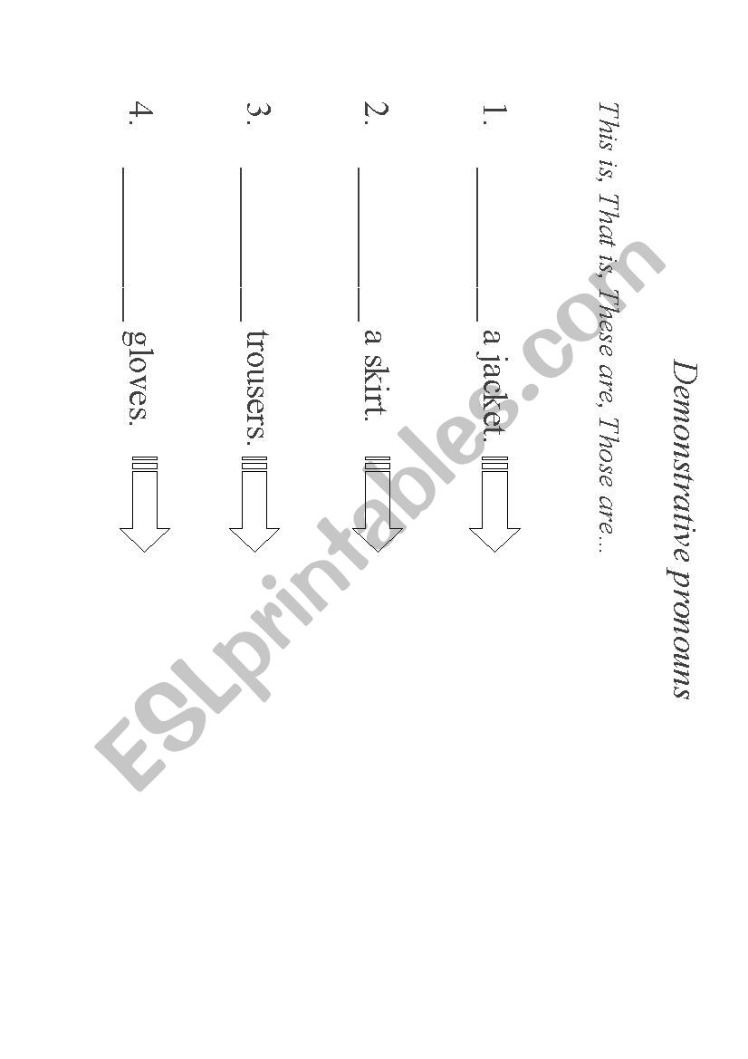 demonstrative pronouns worksheet