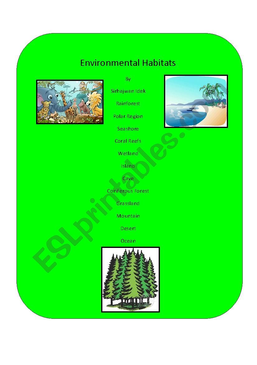 Environmental homes worksheet