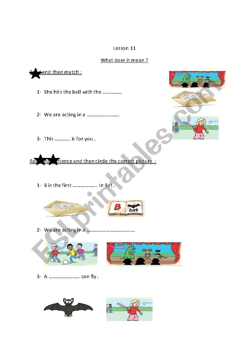 homonyms worksheet