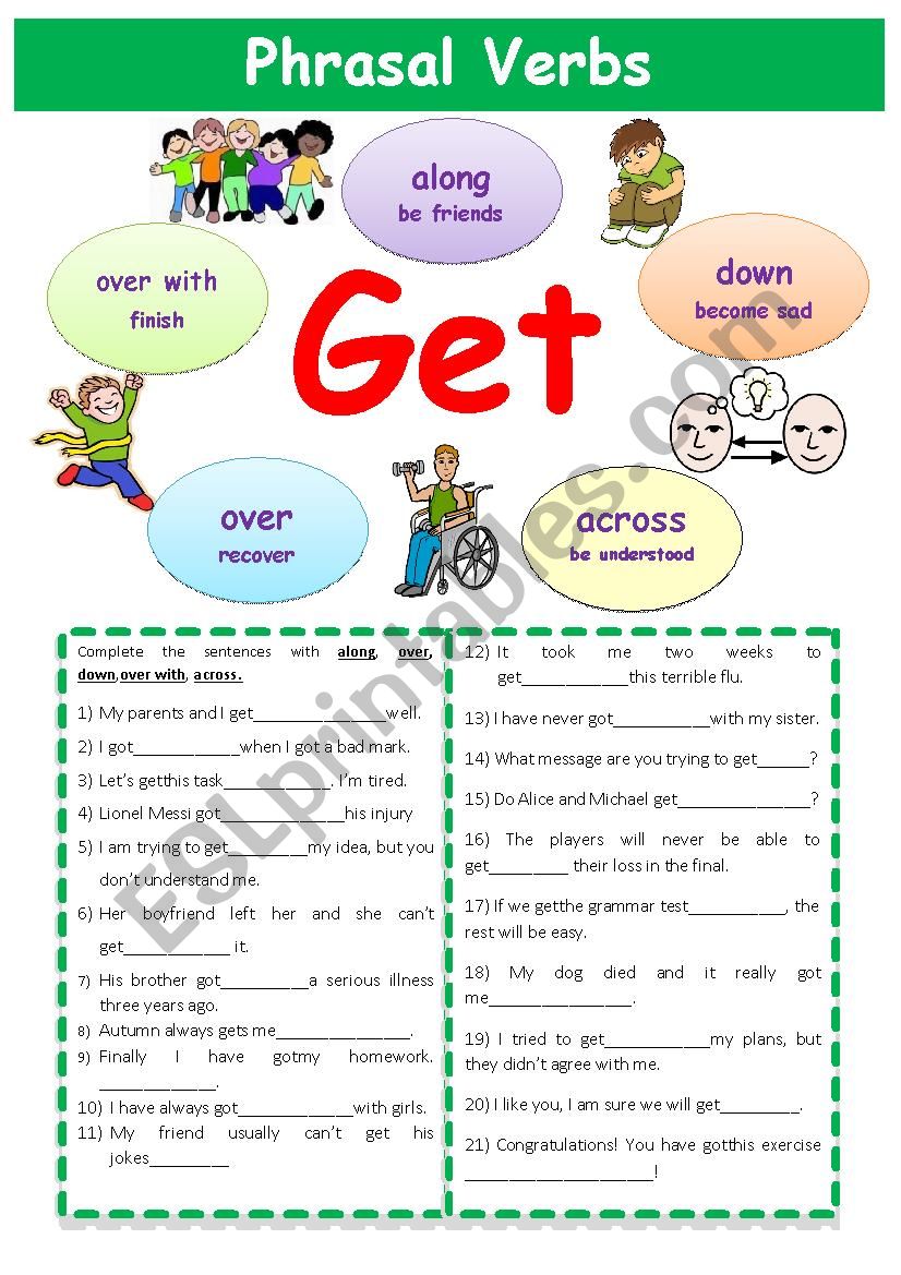 PHRASAL VERB GET worksheet