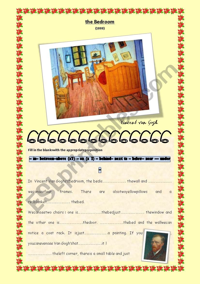 Van GoghÂ´s Bedroom worksheet