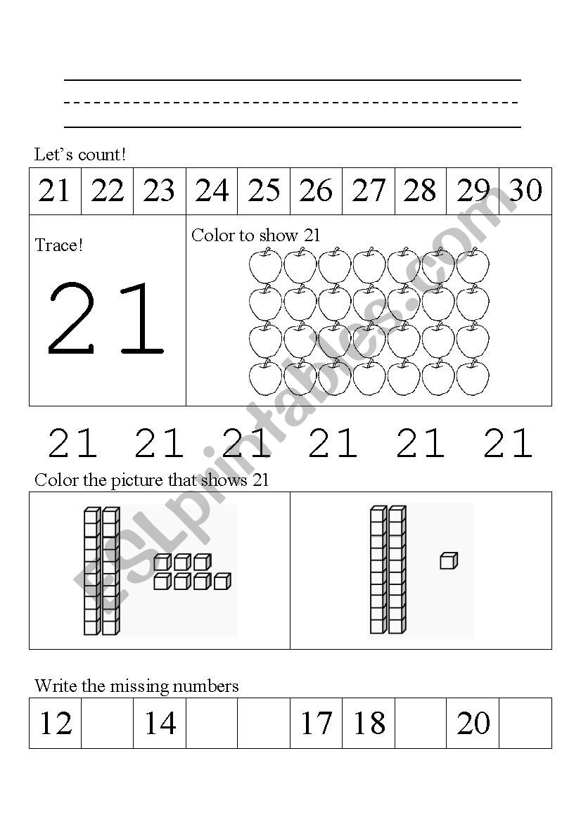numbers-21-to-30-worksheets-esl-worksheet-by-joannzapanta