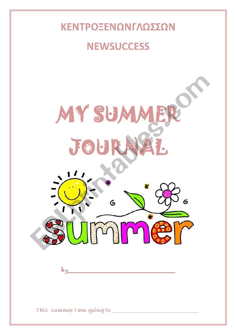My summer Journal (for girls) worksheet