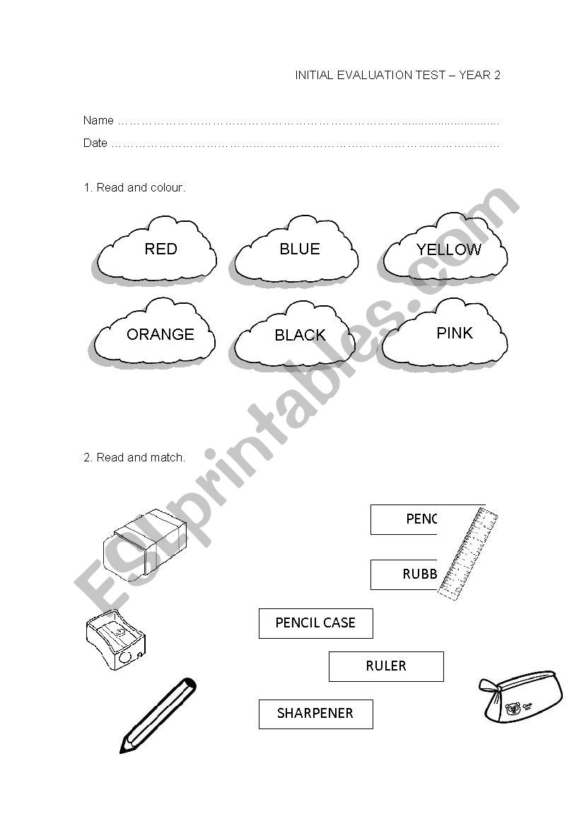 INITIAL EVALUATION TEST FOR BEGINNERS