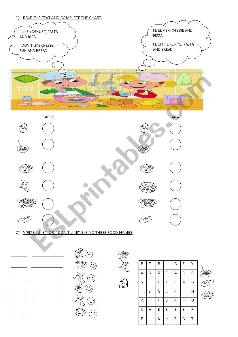 TIME TO LUNCH! worksheet