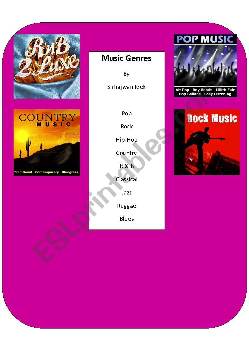 Music & Songs Series worksheet