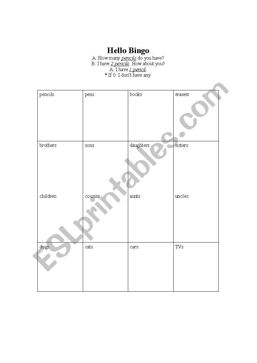 How Many? worksheet How Many? worksheet