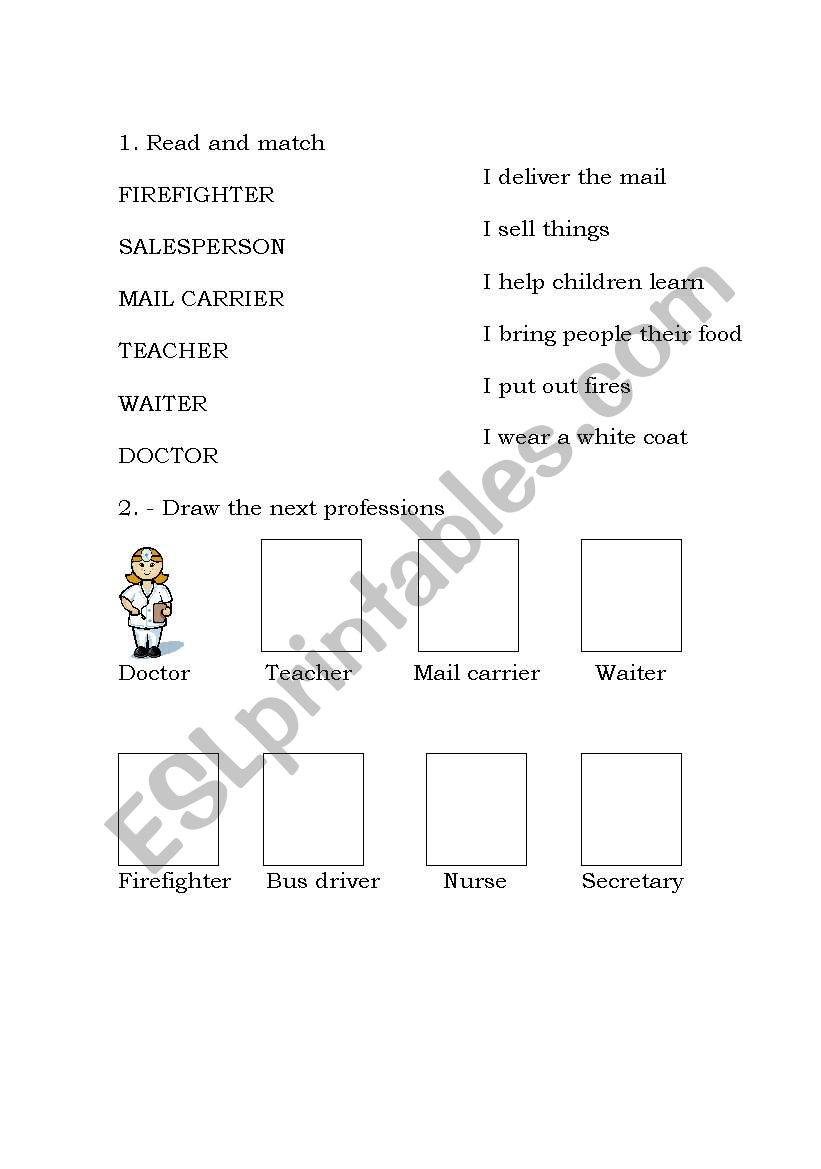 Community Helpers worksheet