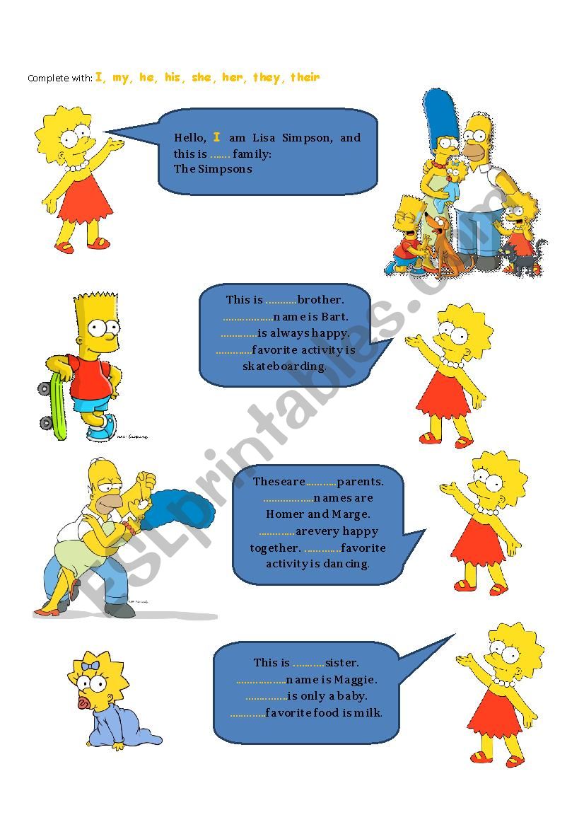 personal pronouns and possessive adjectives