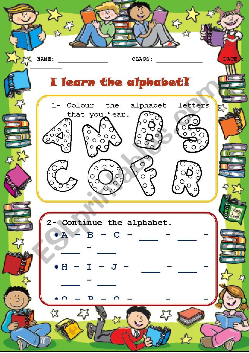 ALPHABET worksheet