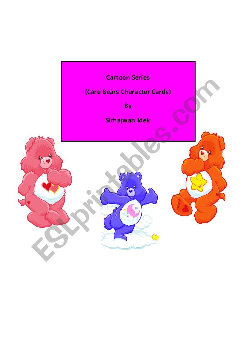 Cartoon Series ( Care Bears) worksheet