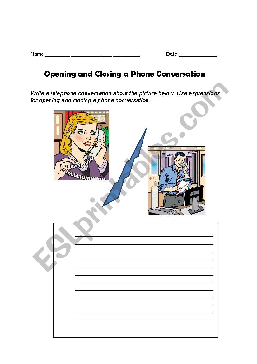 Opening and Closing a Telephone Conversation