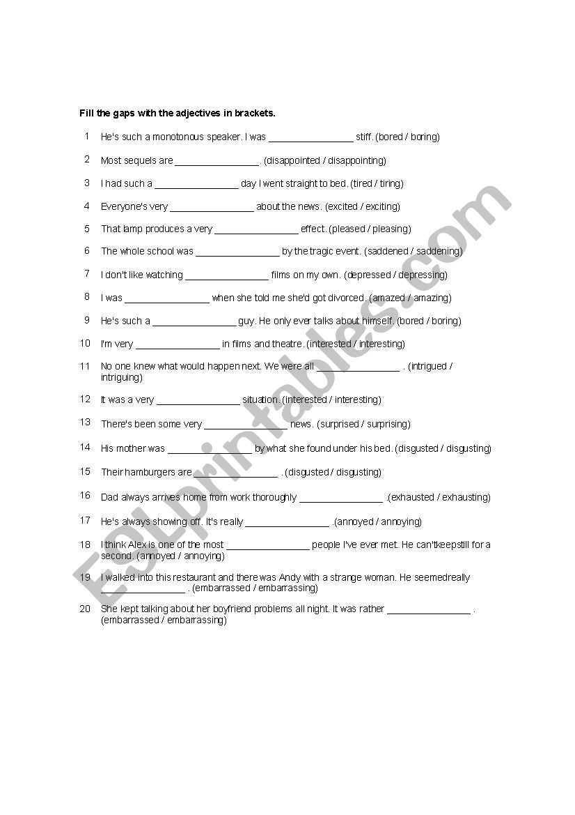 ing-ed worksheet