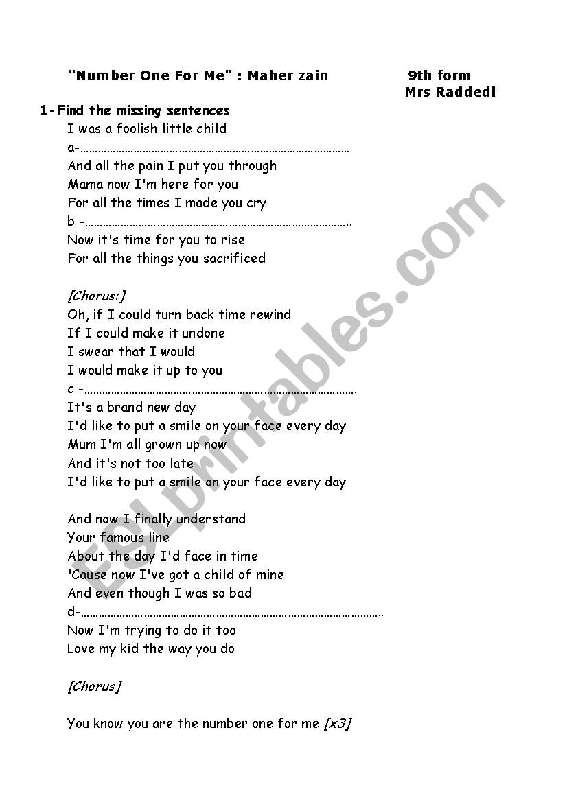 Group session: a song  