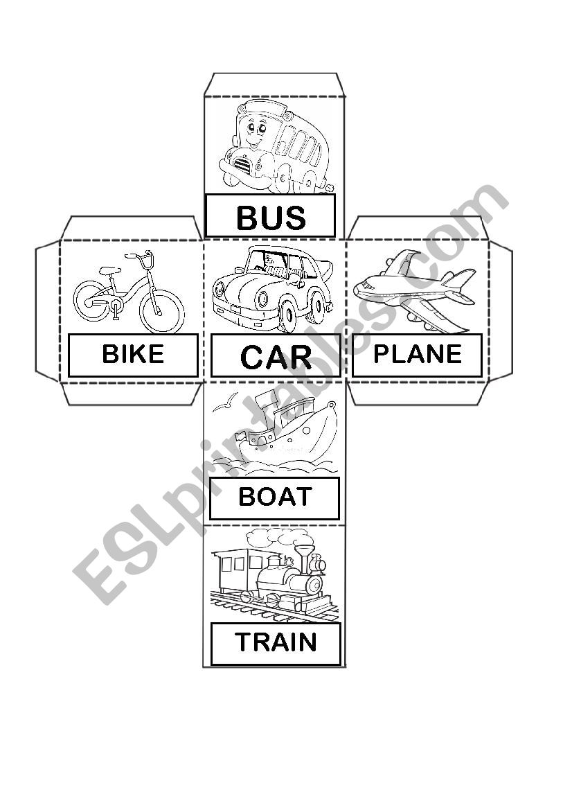 Transports Cube worksheet