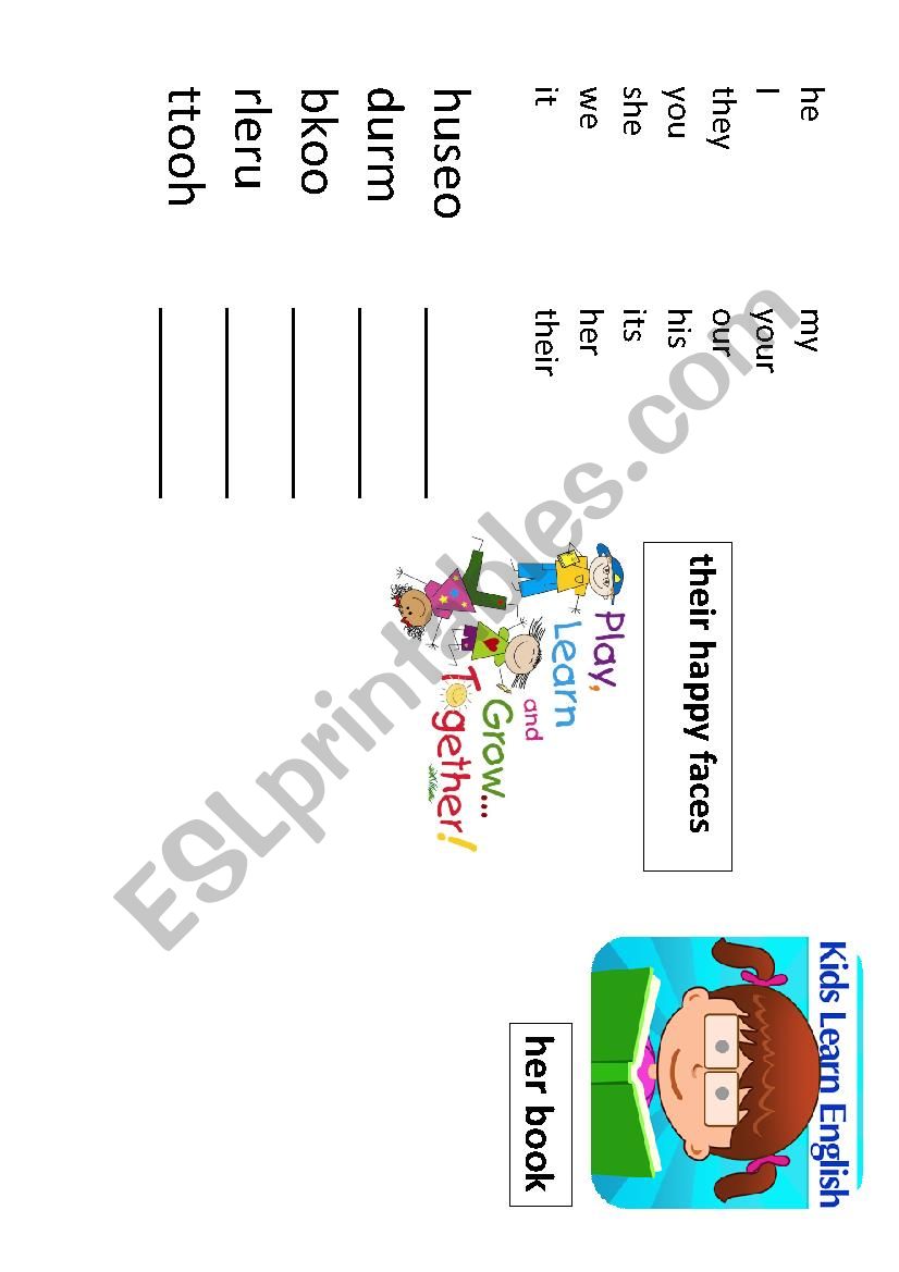 Pronouns classwork worksheet