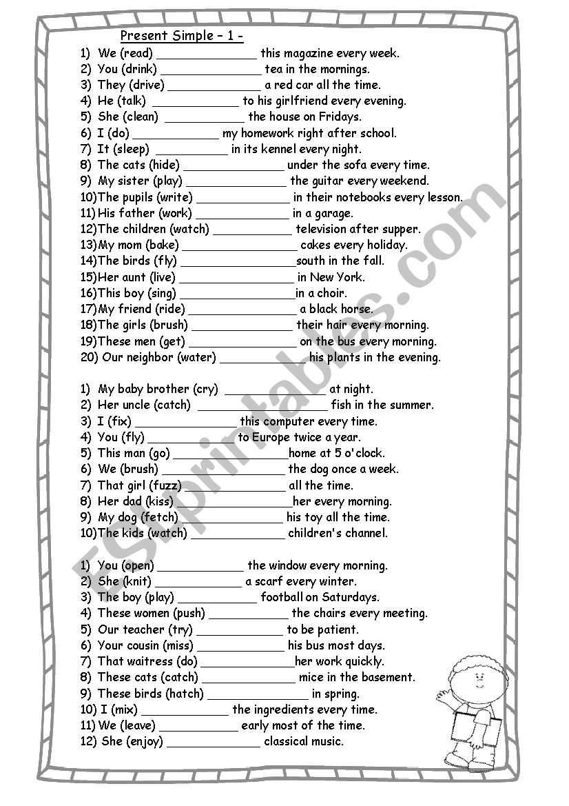 Present Simple worksheet