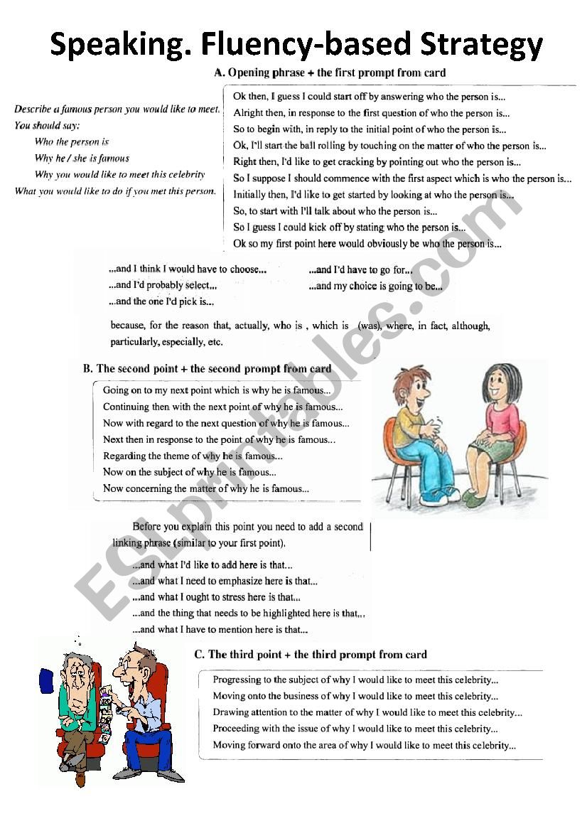 Speaking fluency-based strategy (2 pages)