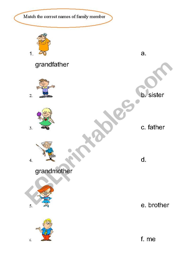 Family worksheet