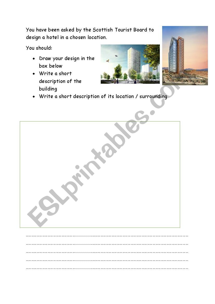 Design a hotel worksheet