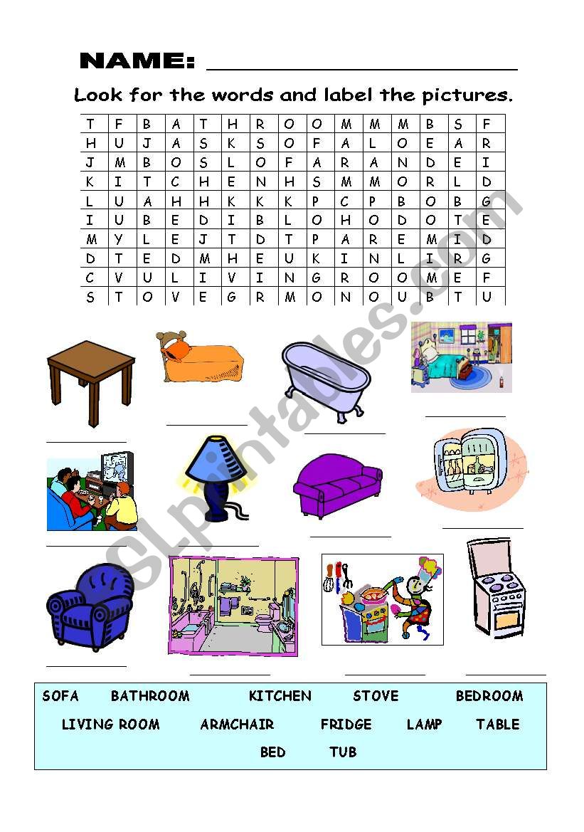 word search worksheet