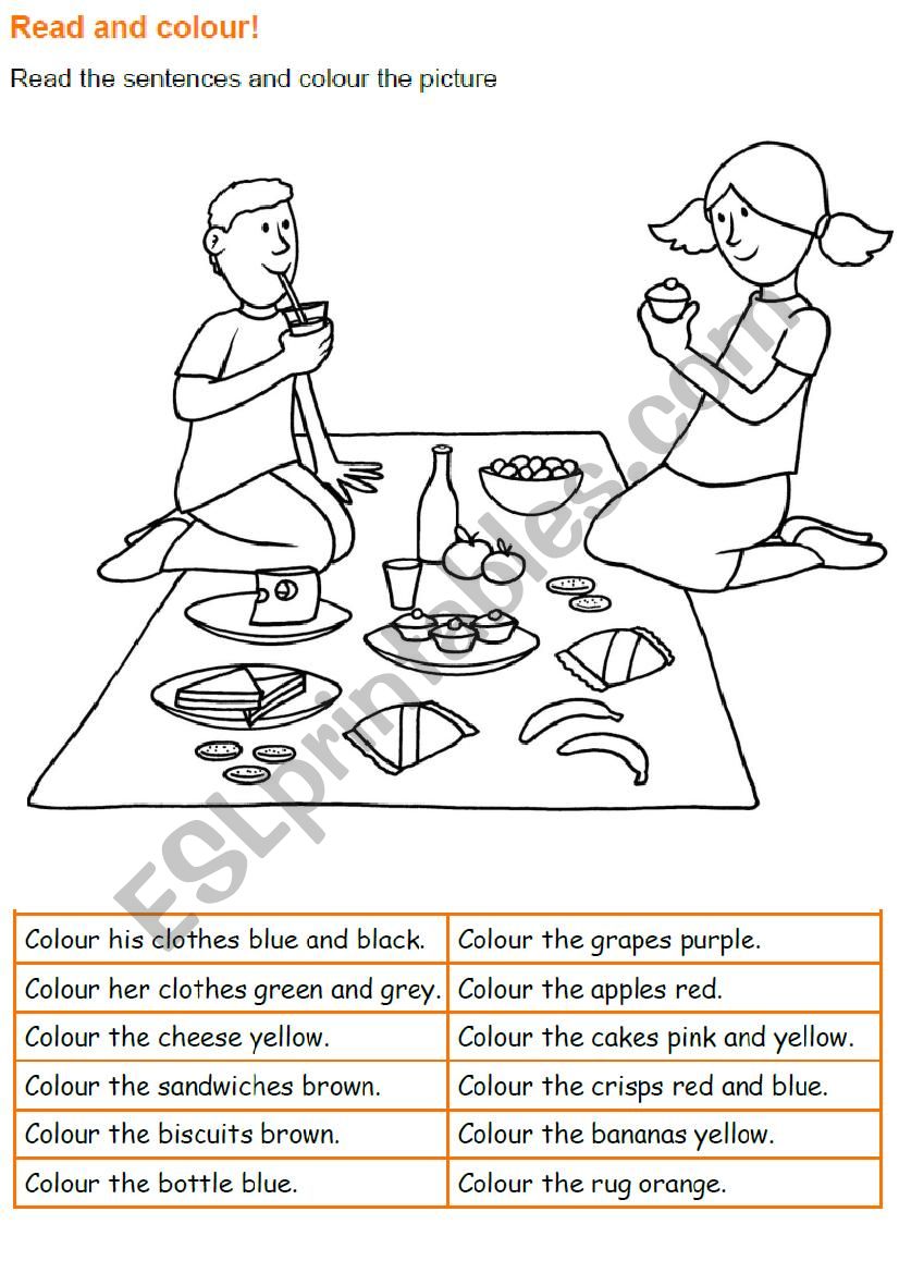 Colouring worksheet