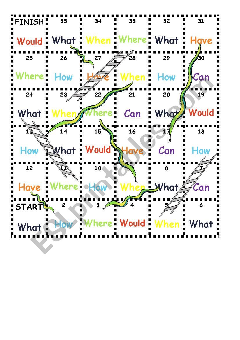 Snakes and Ladders question game