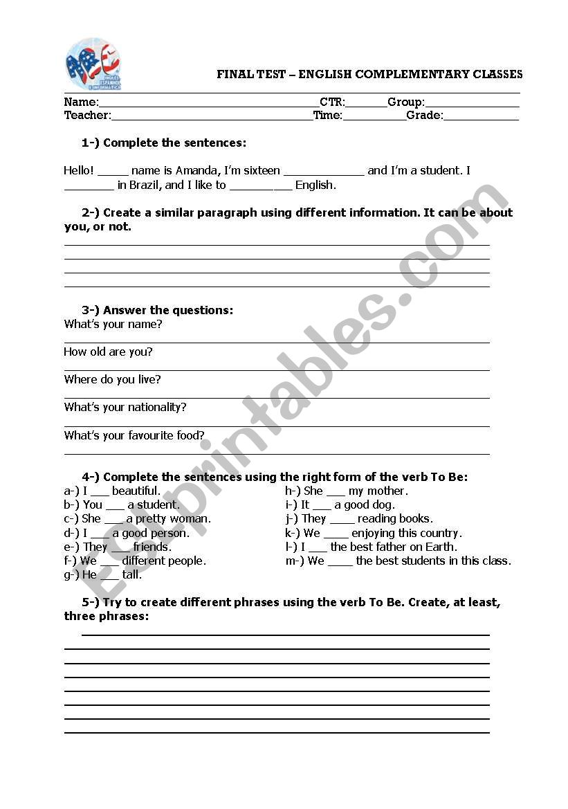 exercises-on-basic-english-vocabulary-esl-worksheet-by-suellenlorga