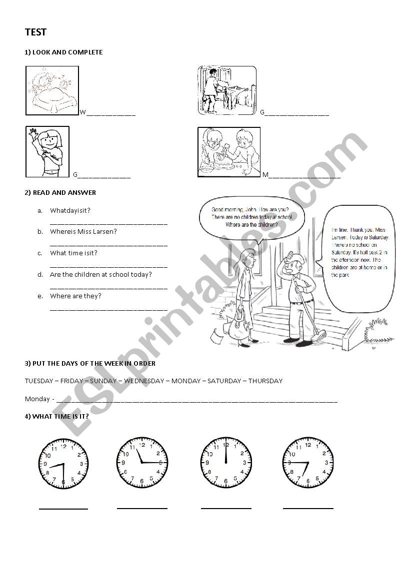 Test worksheet