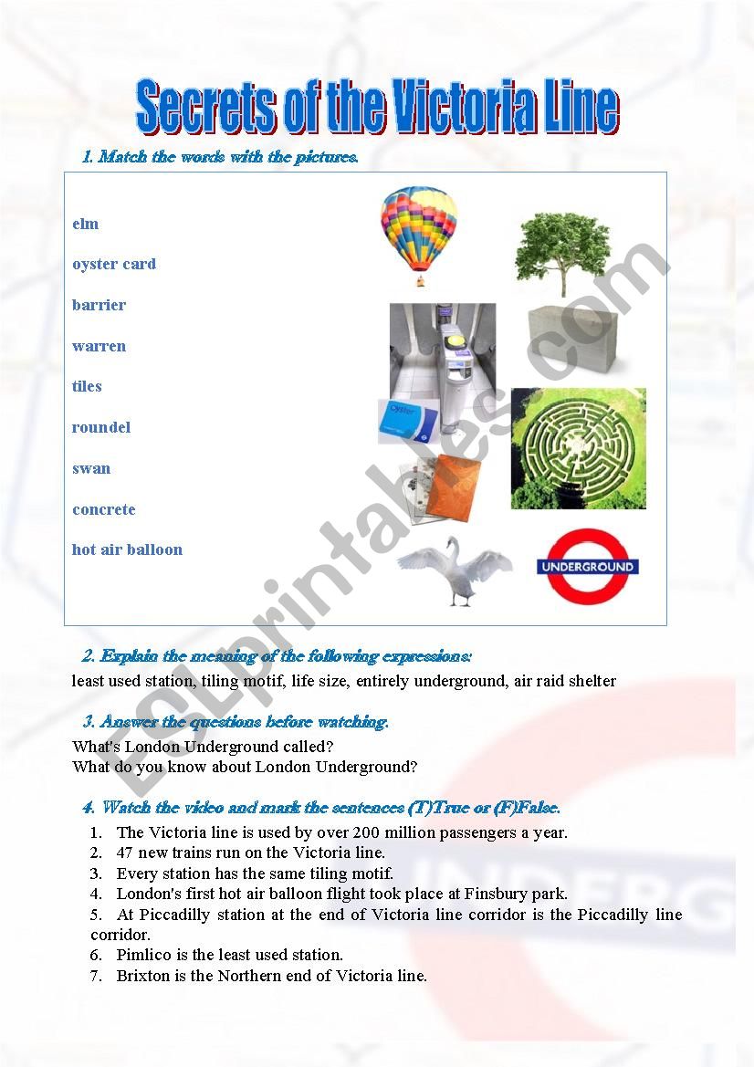 London. The Tube. Secrets of the Victoria Line.