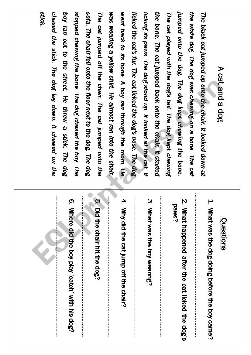 Collection Of Reading Prehension Passages From