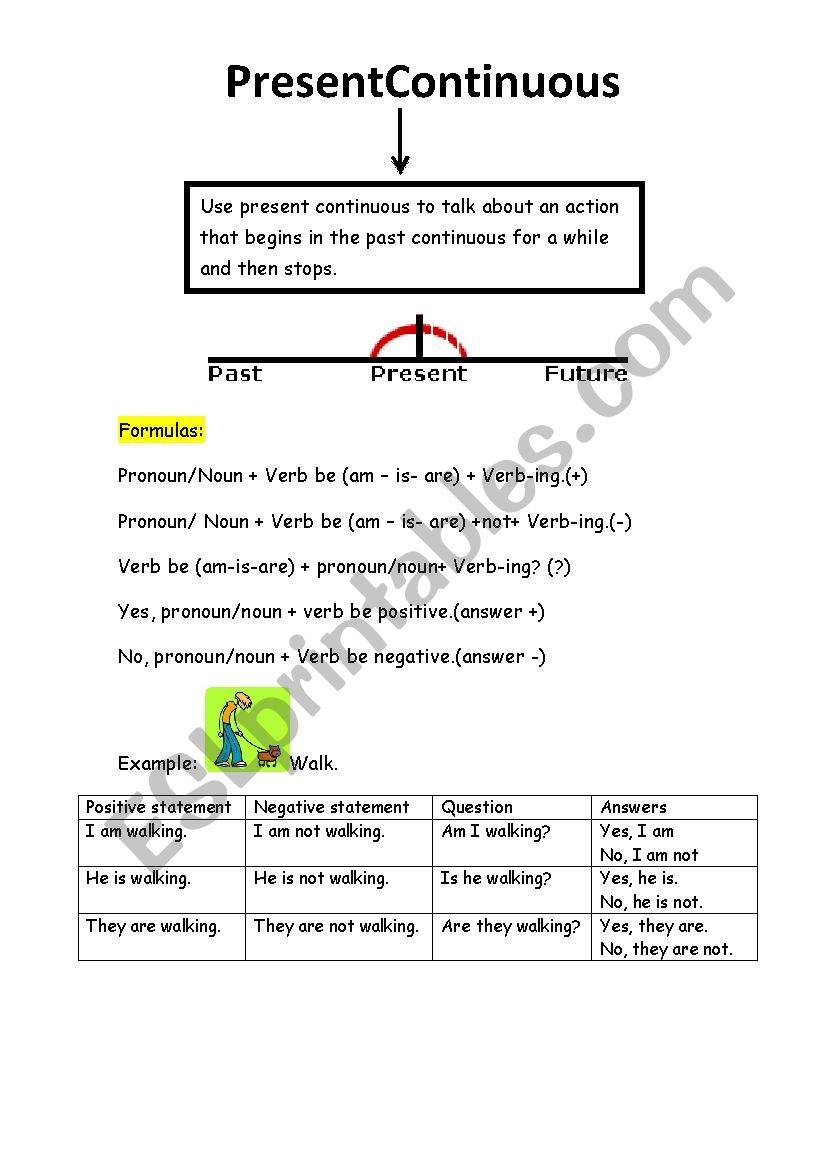 Present Continuous worksheet