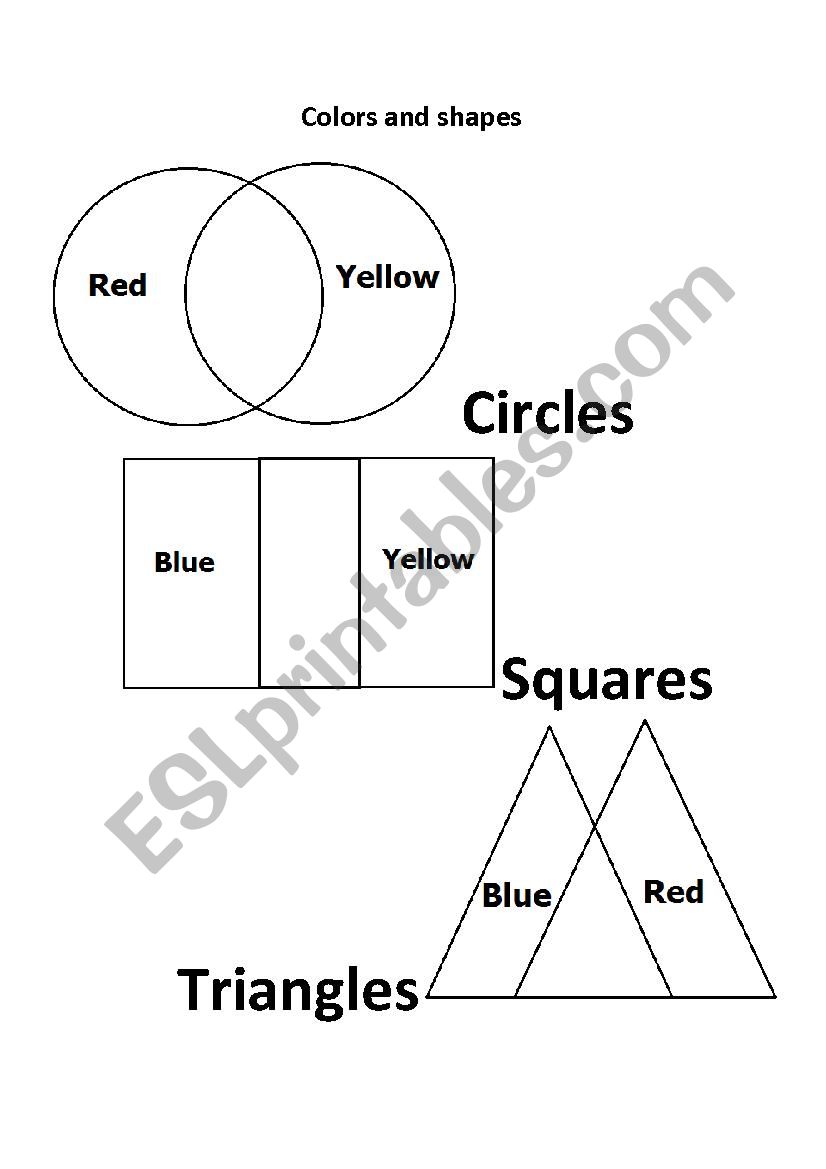 Colors and shapes worksheet