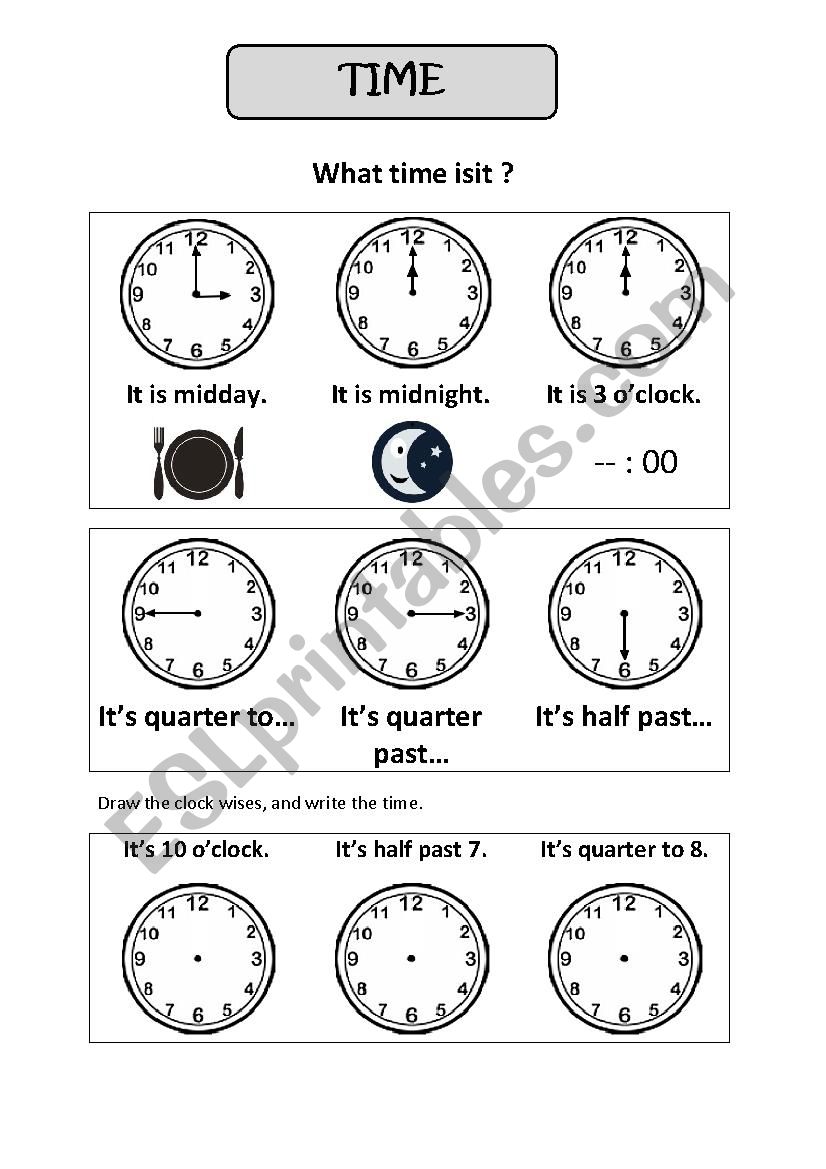 time worksheet