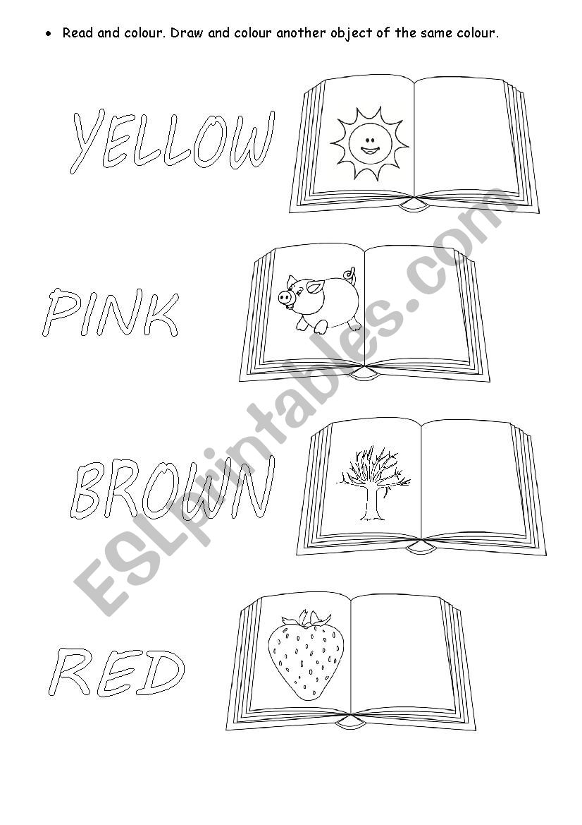 Colours and objects worksheet