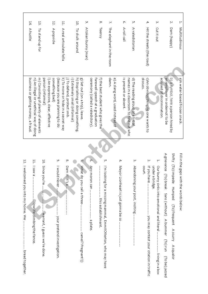 Zootopia worksheet