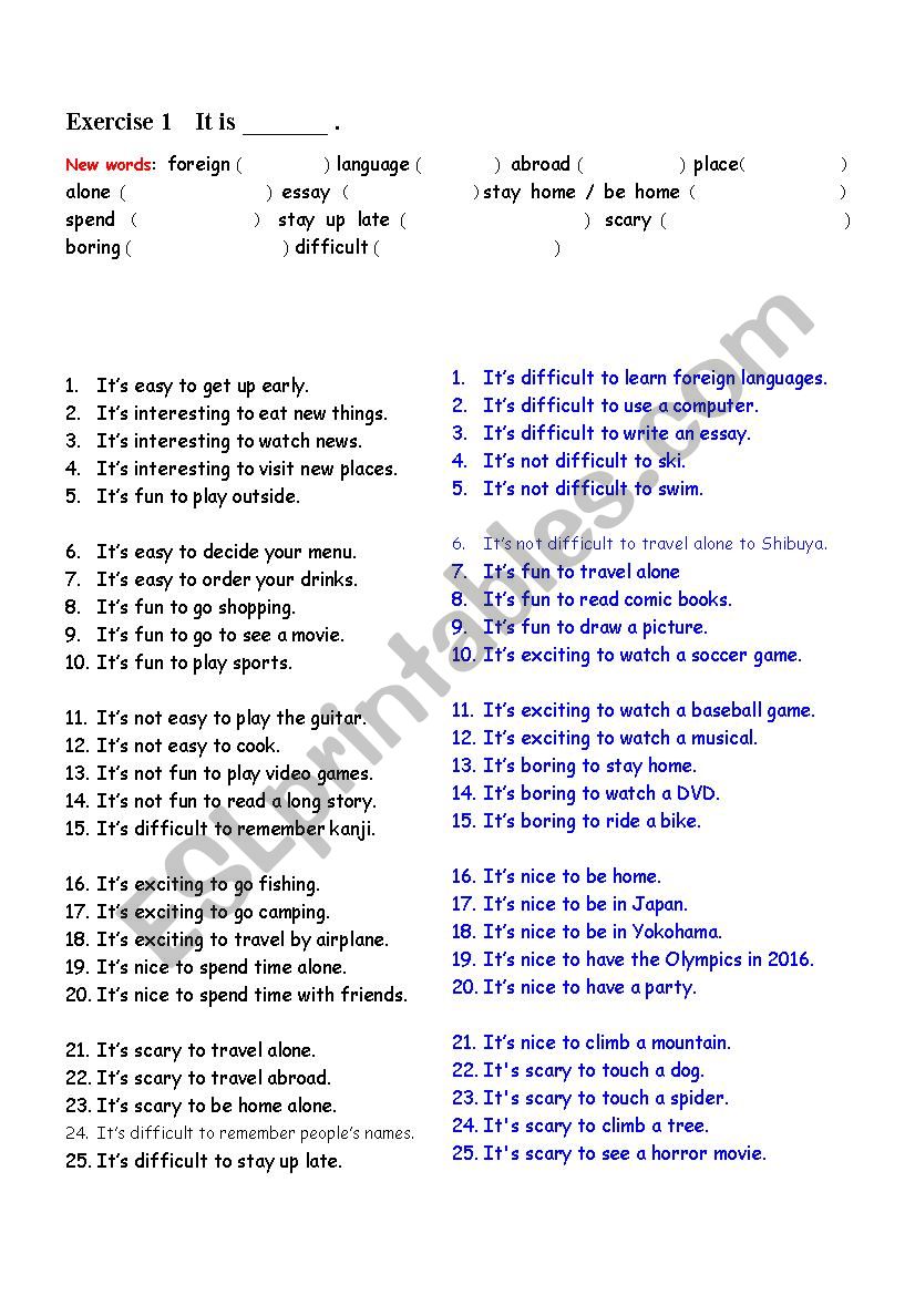 Infinitive fun active worksheet for class