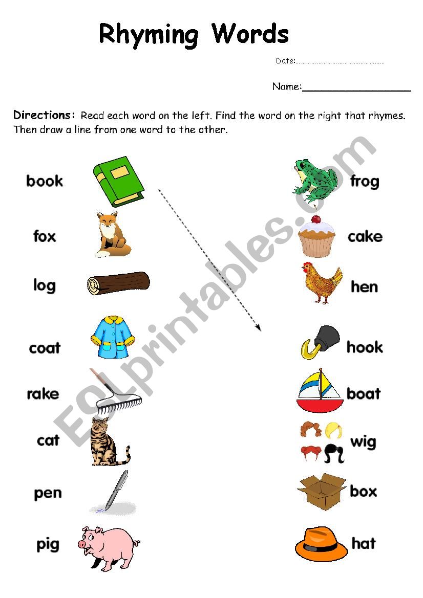 Rhyming Words worksheet