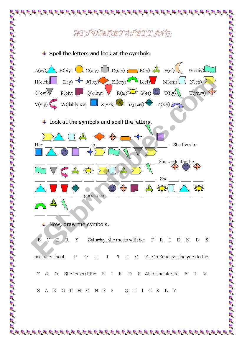 Alphabet Spelling worksheet