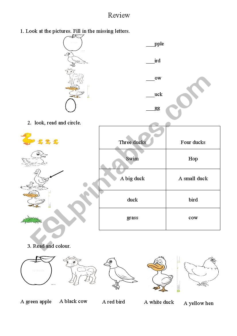 letter A, B, C, D- phonics worksheet