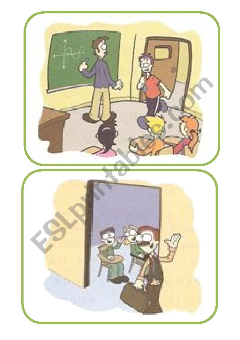 Classroom language flashcards worksheet