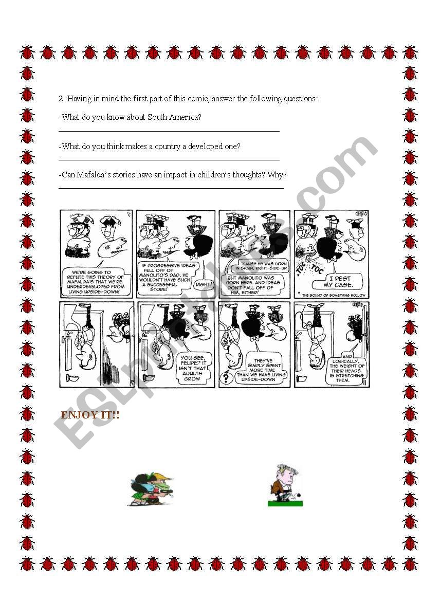 MAFALDA UPSIDE-DOWN PART 2 worksheet