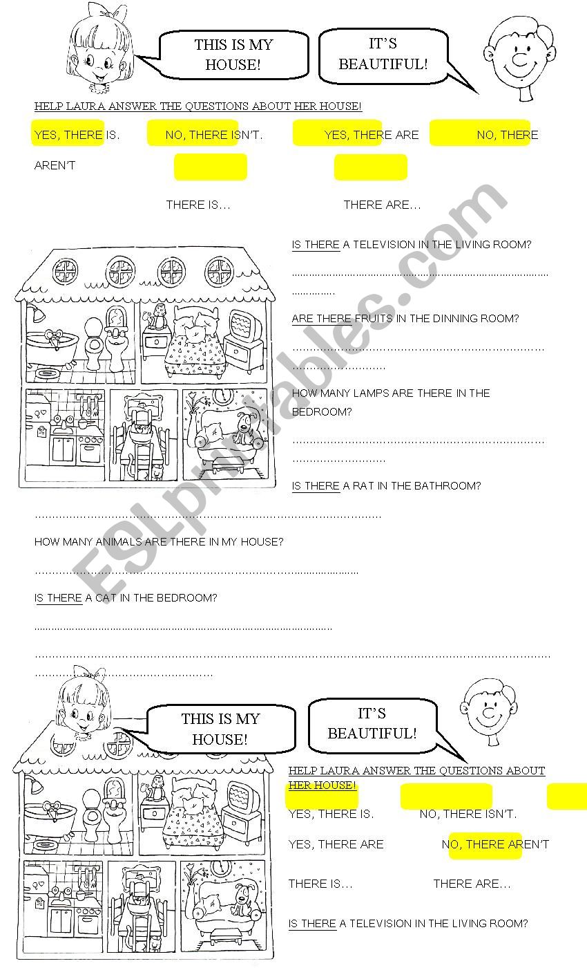 Lauras house worksheet