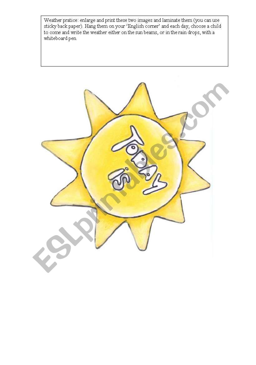 Weather activity  worksheet