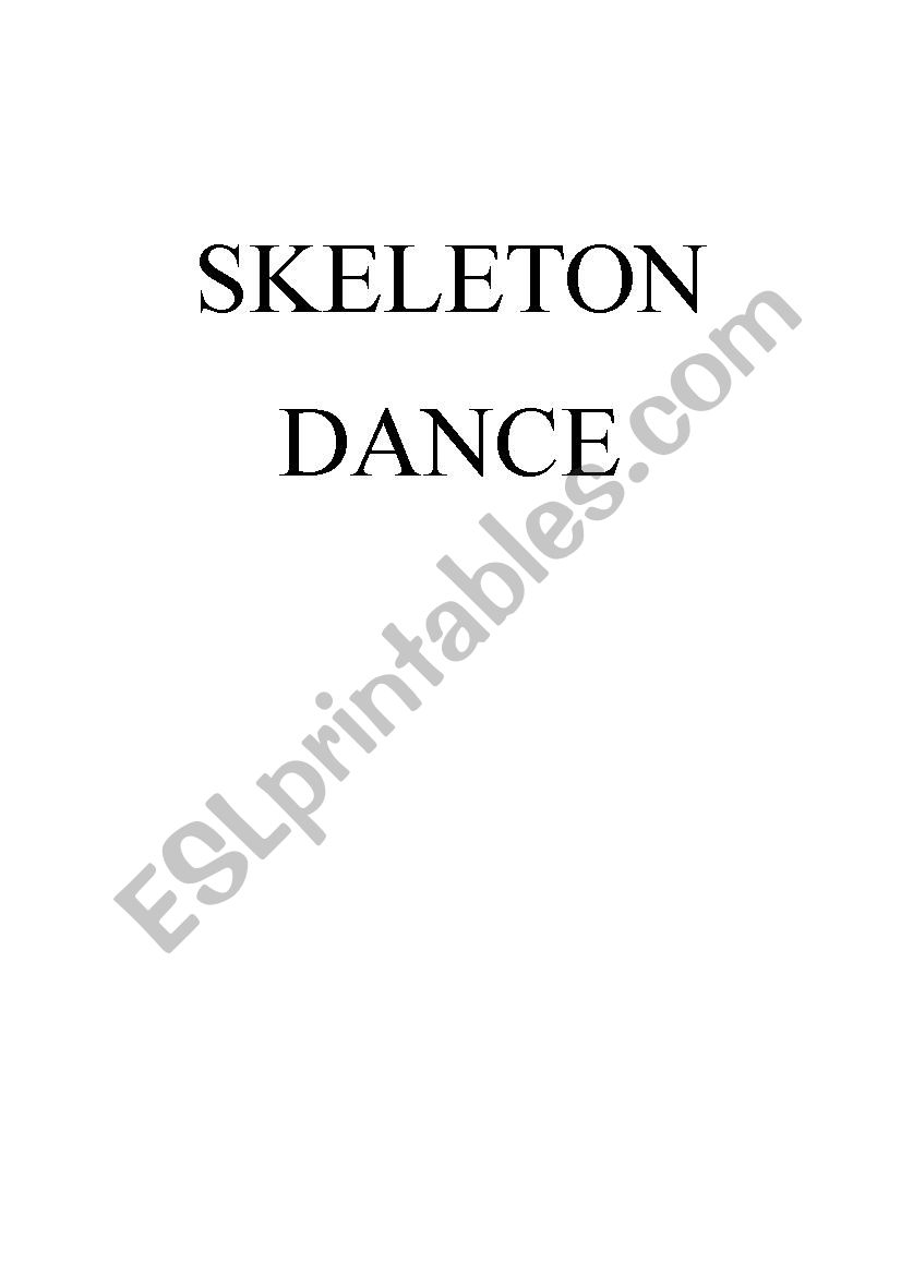 Skeleton dance worksheet