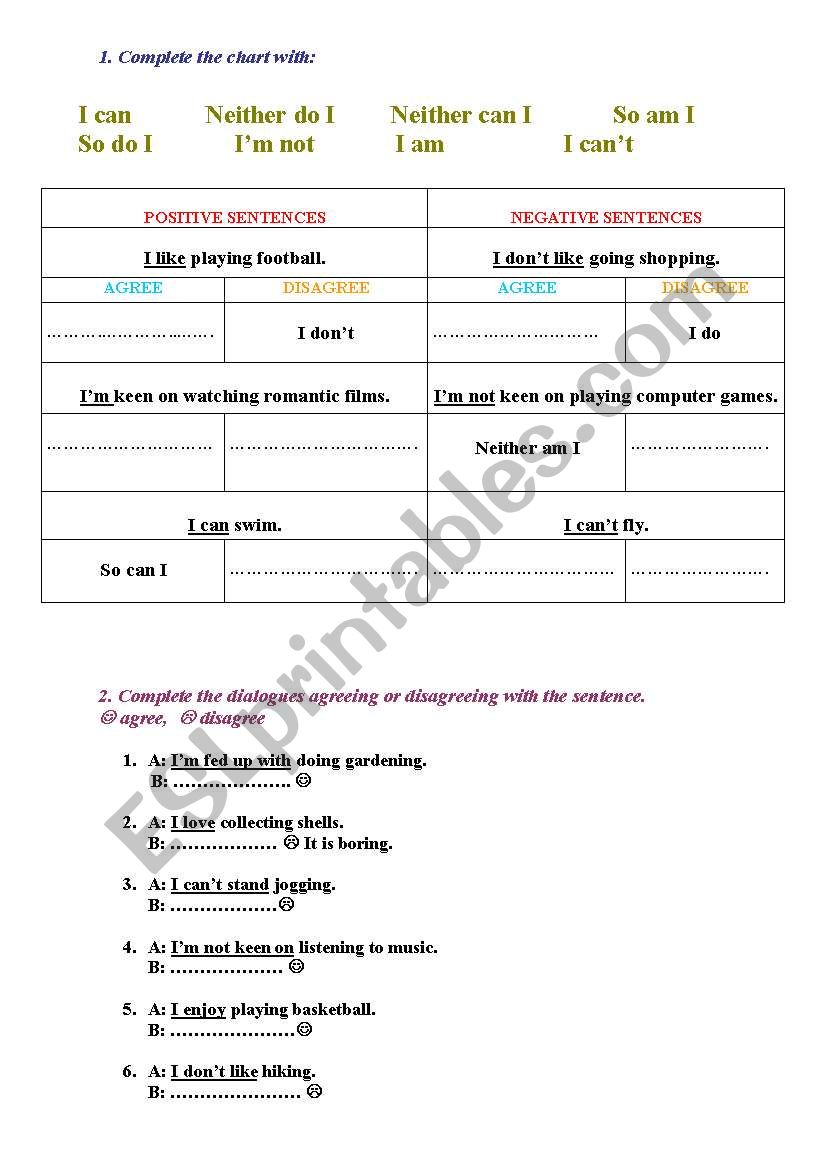 So/neither worksheet