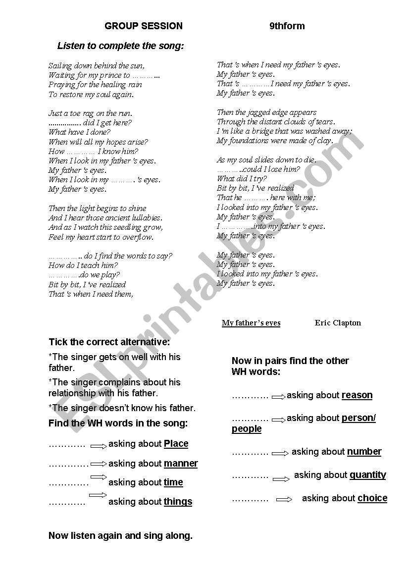 Module 1 9th form Lesson1 group session