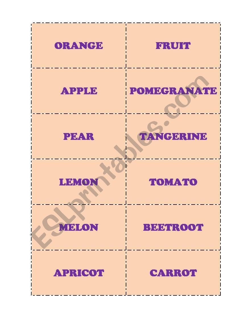 Food Cards  worksheet